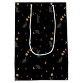 ネコとムーンフェイズ抱き枕 ミディアムペーパーバッグ (裏面)