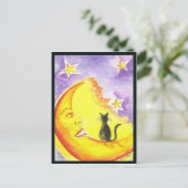 ネコとムーン ポストカード (スタンド正面)