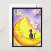 ネコとムーン ポストカード (正面/裏面)