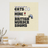 ネコとワインとイギリスの殺人番組 ポスター (キッチン)