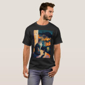 ネコとワインの子宮 Tシャツ (正面フル)