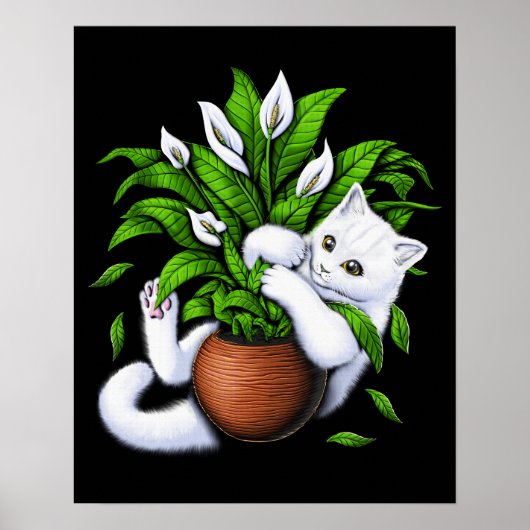 ネコと家の植物 ポスター (正面)