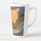 ネコと格子柄 カフェラテマグ (右)