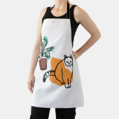 ネコと植物 エプロン (インサイチュ)