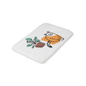 ネコと植物 バスマット (アングル)