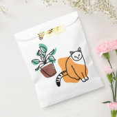 ネコと植物 フェイバーバッグ (封をした状態)