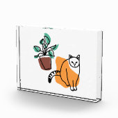 ネコと植物 フォトブロック (右)