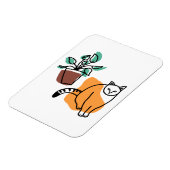 ネコと植物 マグネット (左側)