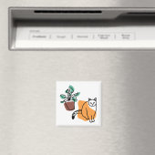 ネコと植物 マグネット (インサイチュ (食洗機))