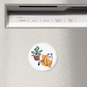 ネコと植物 マグネット (インサイチュ (食洗機))