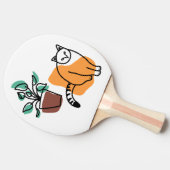ネコと植物 卓球ラケット (横)