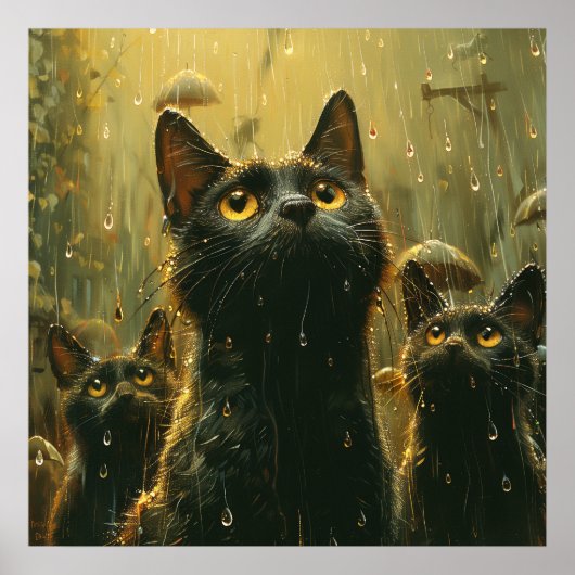 ネコと犬を雨で降らせるか？ ポスター (正面)