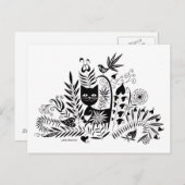 ネコと鳥の完璧なペア ポストカード (正面/裏面)