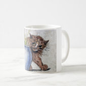 ネコと黄色の小鳥ルイワーイン コーヒーマグカップ (正面右)