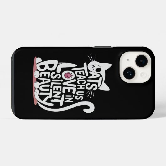 ネコのいたずら iPhoneケース (裏面横)