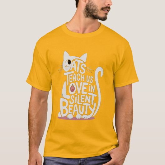 ネコのいたずら Tシャツ (正面)
