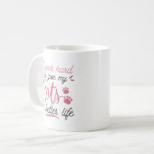 ネコのために頑張ってる コーヒーマグカップ (正面左)
