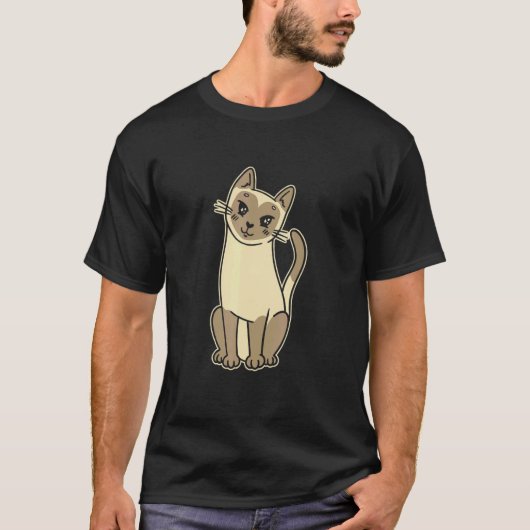 ネコのためのかわいいシャム猫 Tシャツ (正面)
