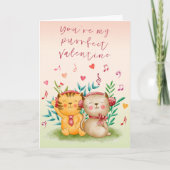 ネコのような完璧なバレンタイン カード (正面)