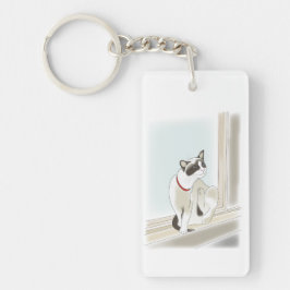 ネコのイラストキーホルダー キーホルダー