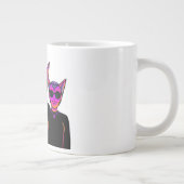 ネコのキャラクターデザイン ジャンボコーヒーマグカップ (右)