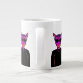 ネコのキャラクターデザイン ジャンボコーヒーマグカップ (裏面)