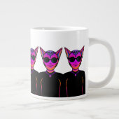 ネコのキャラクターデザイン ジャンボコーヒーマグカップ (右)