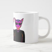ネコのキャラクターデザイン ジャンボコーヒーマグカップ (右)