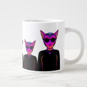 ネコのキャラクター ジャンボコーヒーマグカップ (右)