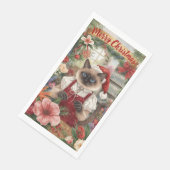 ネコのクリスマスフラワーアレンジメント花屋 (コーナー)