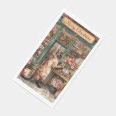 ネコのクリスマスフラワーアレンジメント花屋 (コーナー)