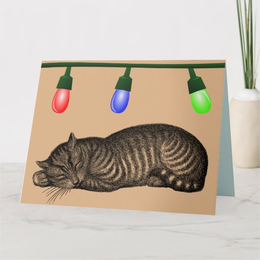 ネコのクリスマス メオイ ビッグ カード (正面)