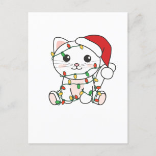 ネコのクリスマス 冬 動物 ネコ シーズンポストカード