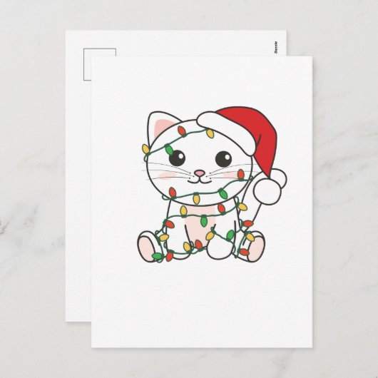 ネコのクリスマス 冬 動物 ネコ シーズンポストカード (正面/裏面)