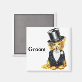 ネコのグルーミング マグネット (正面/裏面)