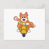 ネコのバイク乗りとスクーター.PNG ポストカード (正面)