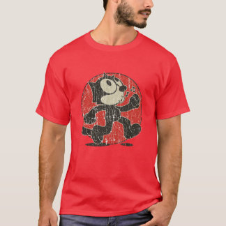 ネコのフェリックス つづけ歩け Tシャツ