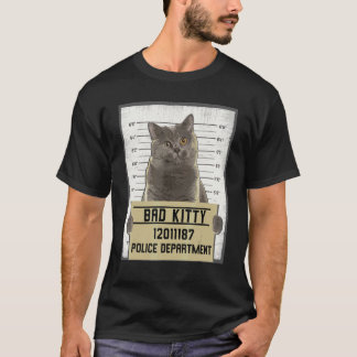 ネコのマグショット 凶悪なペット Tシャツ