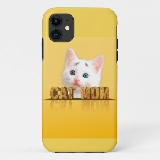 ネコのママのシャツ | cat mom gift |キャットレディ |猫の愛 Case-Mate iPhoneケース (裏面)