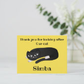 ネコの世話をしてくれてありがとう ポストカード (スタンド正面)