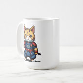 ネコの侍 コーヒーマグカップ (正面左)