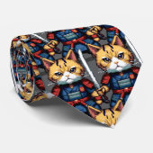 ネコの侍 ネクタイ (ロール)