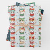 ネコの冬のワンダーランド ラッピングペーパーシート (インサイチュ)