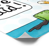 ネコの強さ – コーヒーをこぼす ポスター (角)