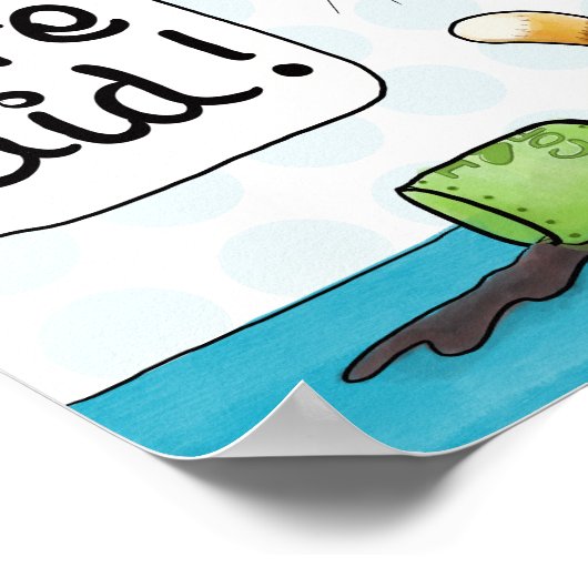 ネコの強さ – コーヒーをこぼす ポスター (角)