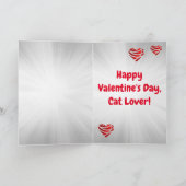 ネコの折りたたみ式グリーティングカード カード (内部)