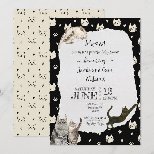 ネコの招待状 招待状 (正面/裏面)