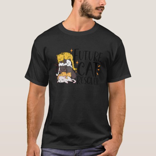 ネコの救出アニマルの権利の救助ネコの養子縁組_4 Tシャツ (正面)