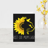 ネコの母の日ひまわり - 母の日 ネコのママ カード (黄色い花)