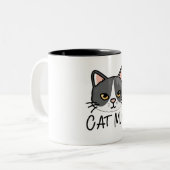 ネコの母親 ツートーンマグカップ (正面左)